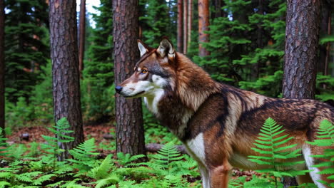 wolf in the woods