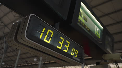 train station clock display