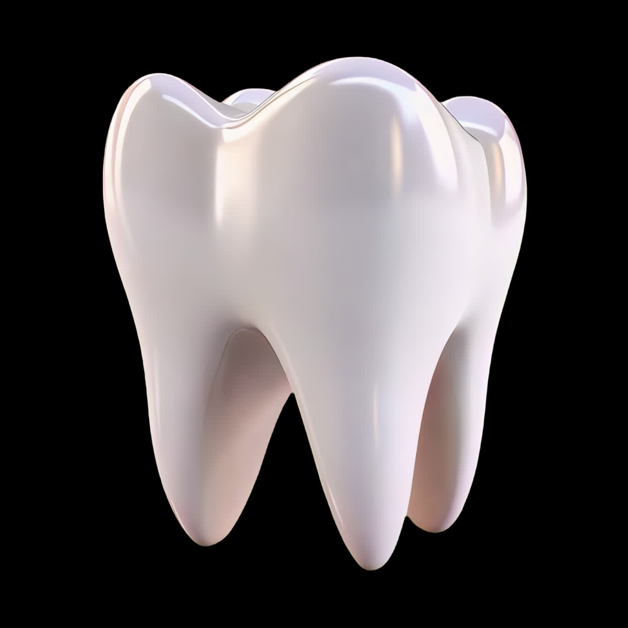 Shiny tooth animation isolated asset, transparent 4K video, alpha channel, ProRes 4444