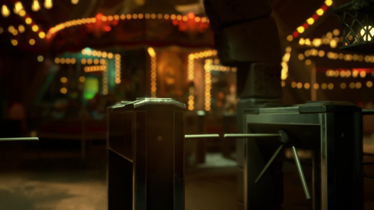 카루셀 입구 의 근접 사진