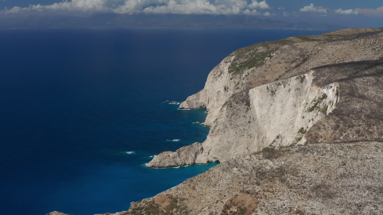 Dramatic Cliffs and Azure Waters of a Greek Island
