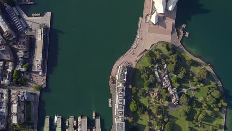 sydney - circular quay and opera house bird eye view