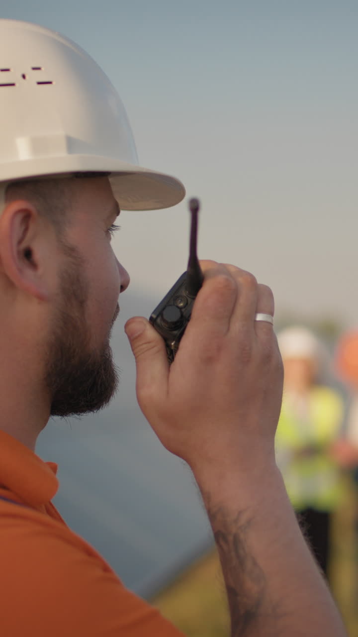 Solar panel inspection vertical video