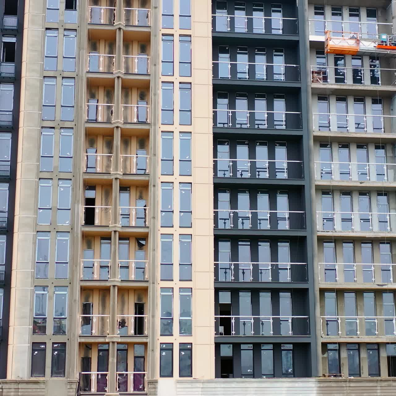 Modern large apartment building