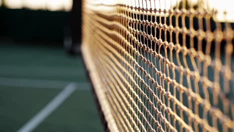 close-up of a tennis net