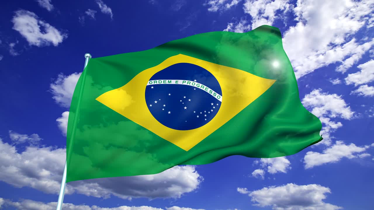 Brasiliens flag (loopende)