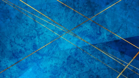 blue grunge corporate abstract motion background with golden lines