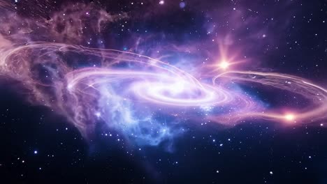 bright white and blue galaxy forming and evolving, showcasing the beauty of cosmic processes in the vast universe