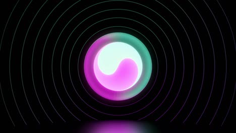 neon yin yang symbol