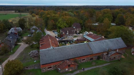 aerial view of the krimulda palace in gauja national park near sigulda and turaida, latvia