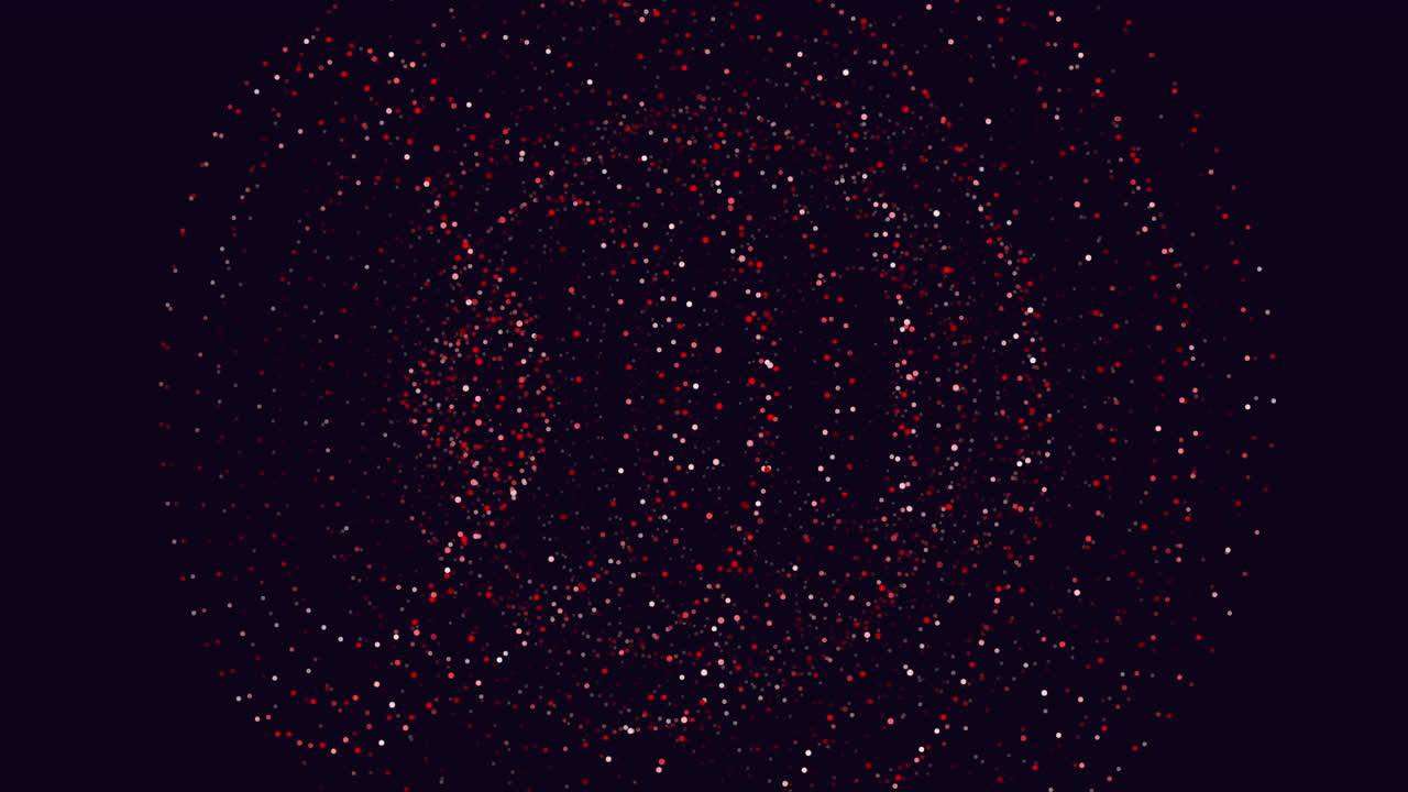 Abstract red dot pattern on a black background, featuring circular and diagonal arrangements. The purpose or significance of this design is ambiguous without additional context