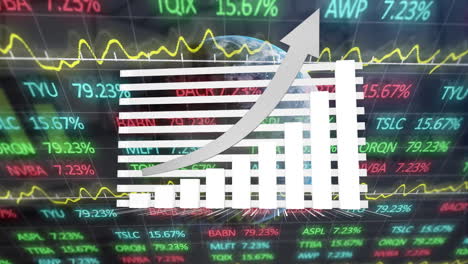 animation of statistics and financial data processing