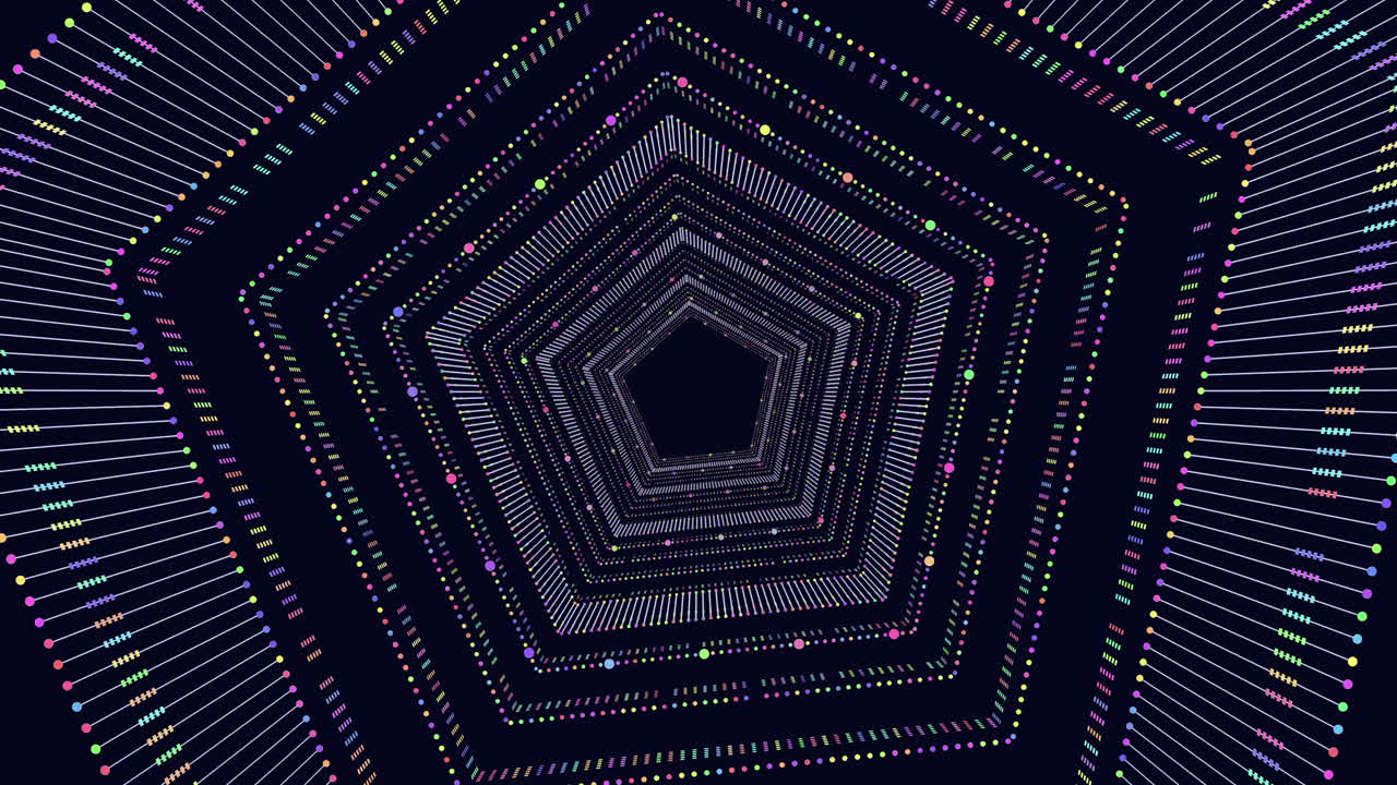 Colorful spiral pattern with circular shapes