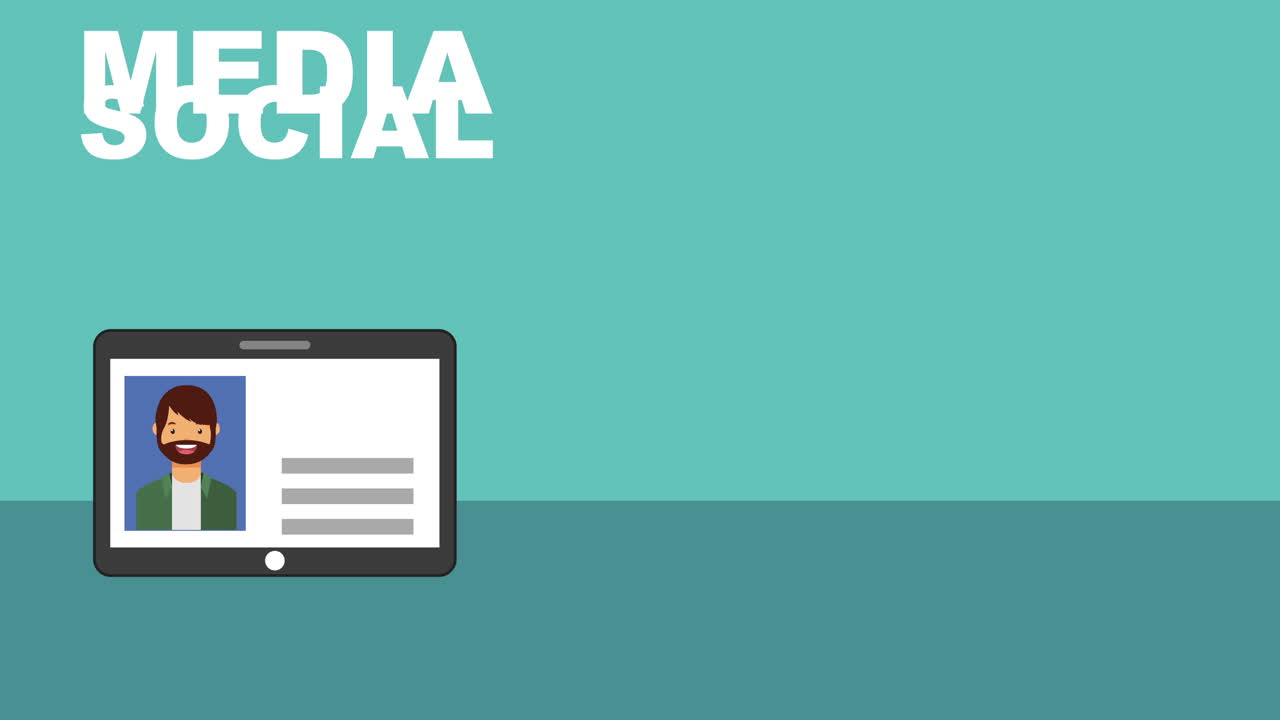 tecnología de medios sociales con hombre y teléfono inteligente