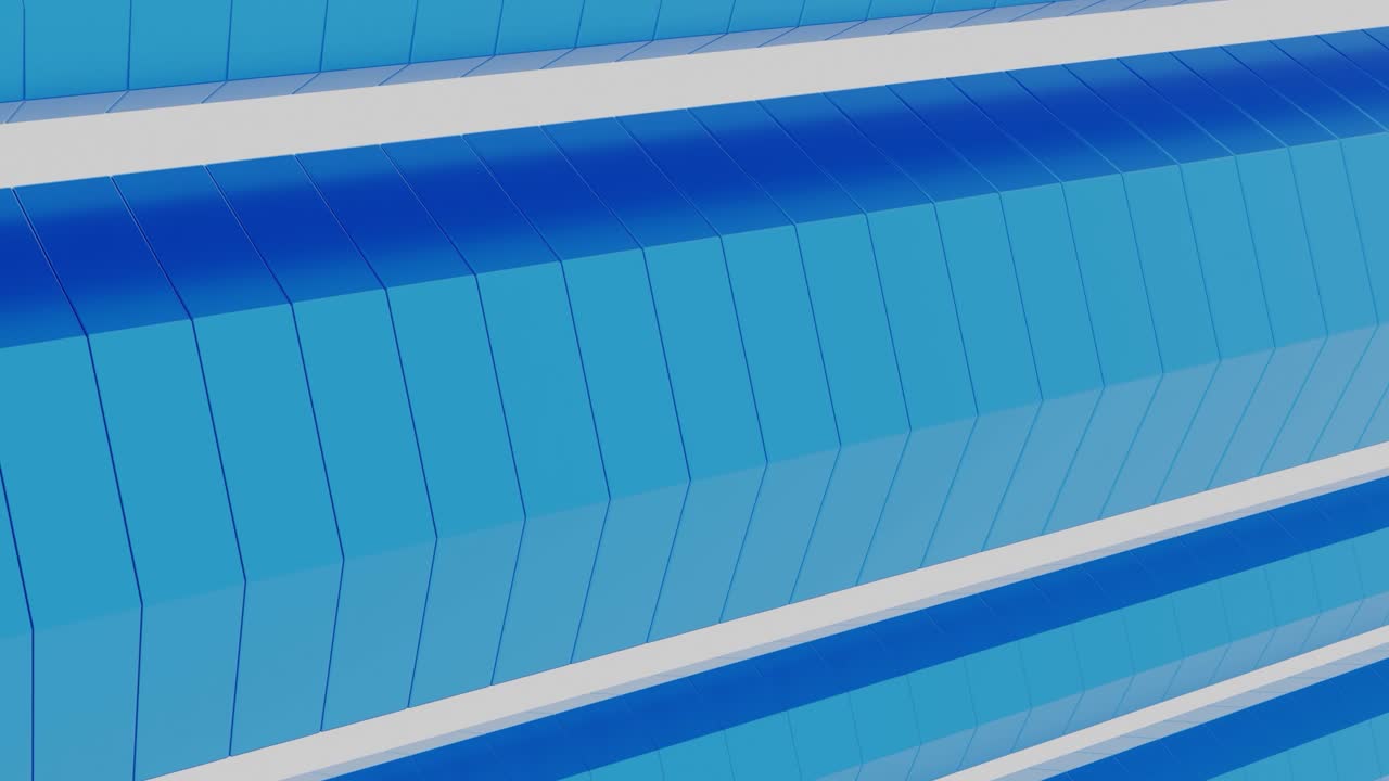 파란색 추상적인 기하학적 모양 3d 렌더링