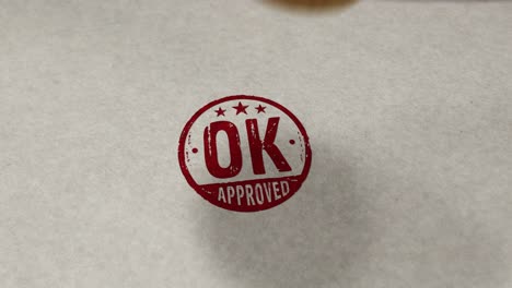 ok approved stamp and stamping loop animation