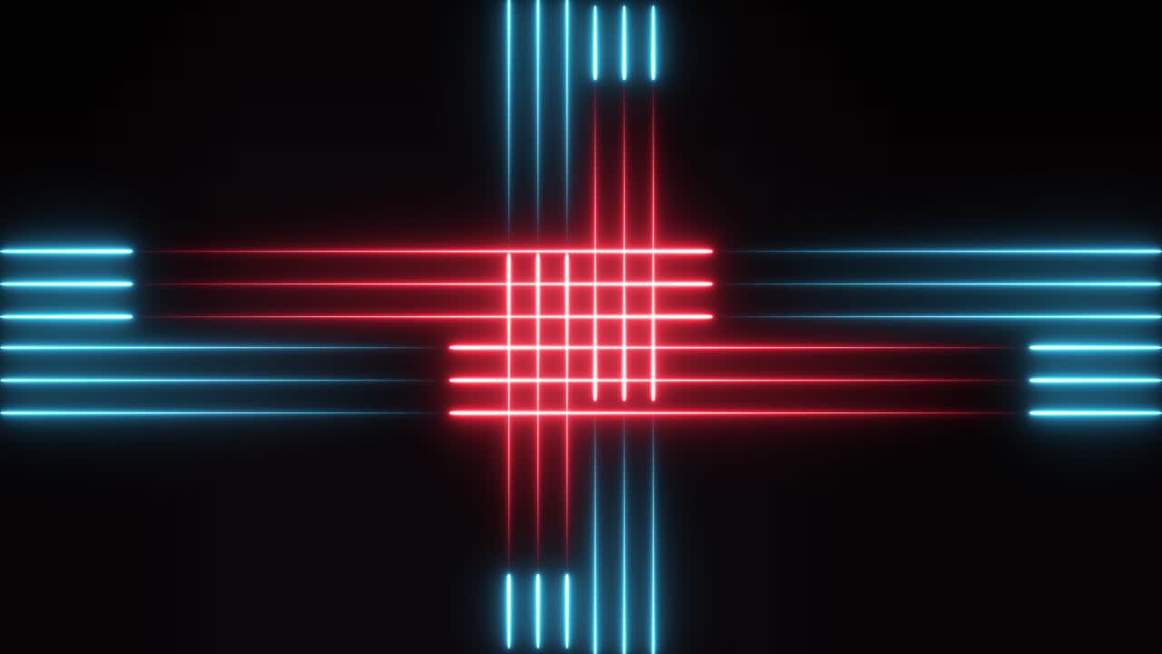 Abstract Neon Cross Pattern