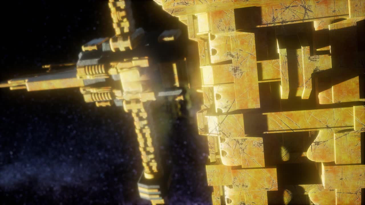 우주를 여행하는 우주선