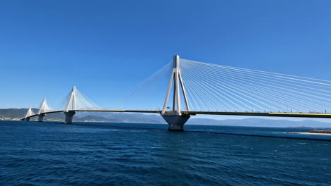 rio-antirrio bridge over gulf of corinth, greece