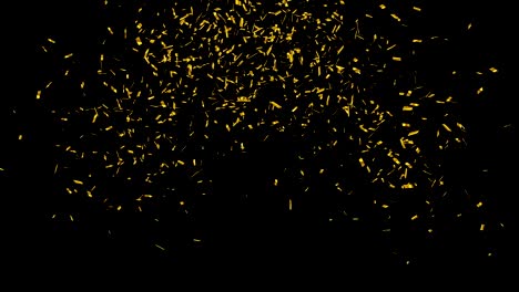 gold onfetti on black background