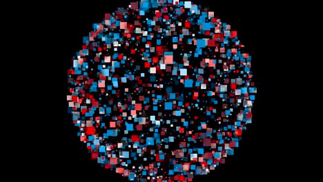 abstract background of a sphere formed by colorful squares