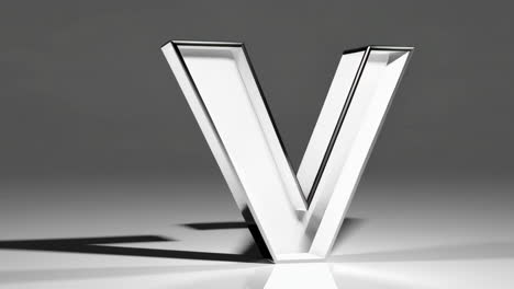 3d rendered uppercase letters "v" and "i"