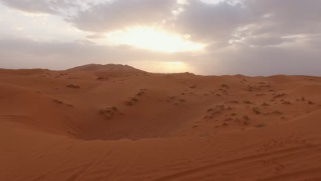 aerial: sahara desert in morocco