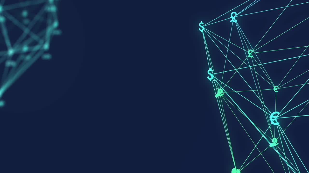 animación de la red de conexiones y el cerebro humano en fondo negro