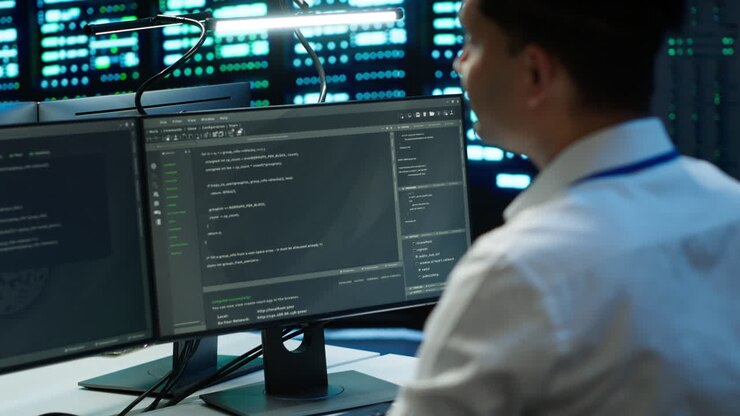 Datasentertekniker ansvarlig for installasjon av nettverksutstyr