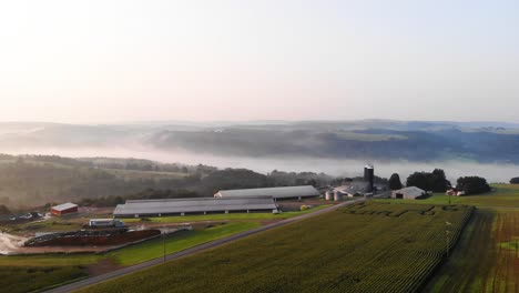 birds-eye-view-of-a-farm-in-Knox-County-Maine-USA