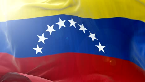 venezuela flag slow waving background. 4k close up flag waving. seamless loop