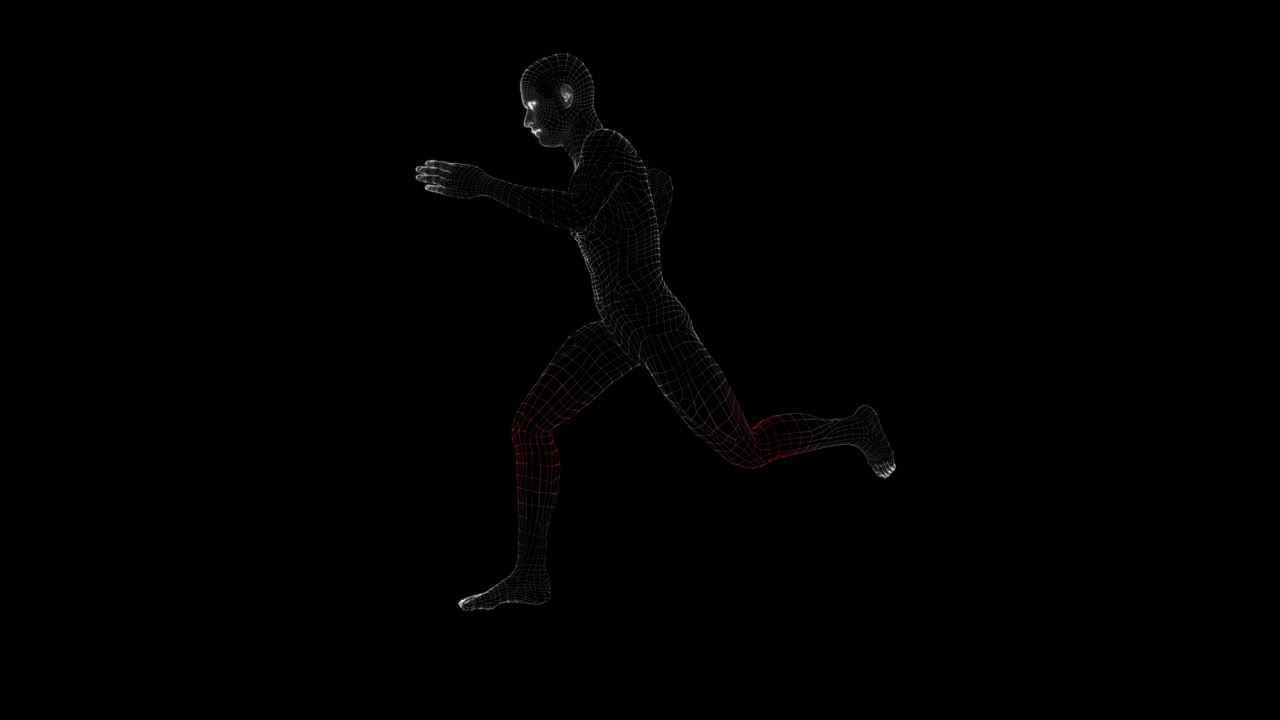 홀로그램 인간 달리기: 의료 및 기술 개념