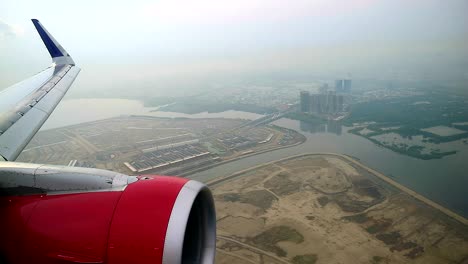 commercial airplane prepare for arrival