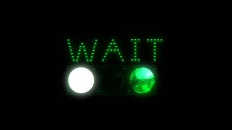 wait led pixels logo