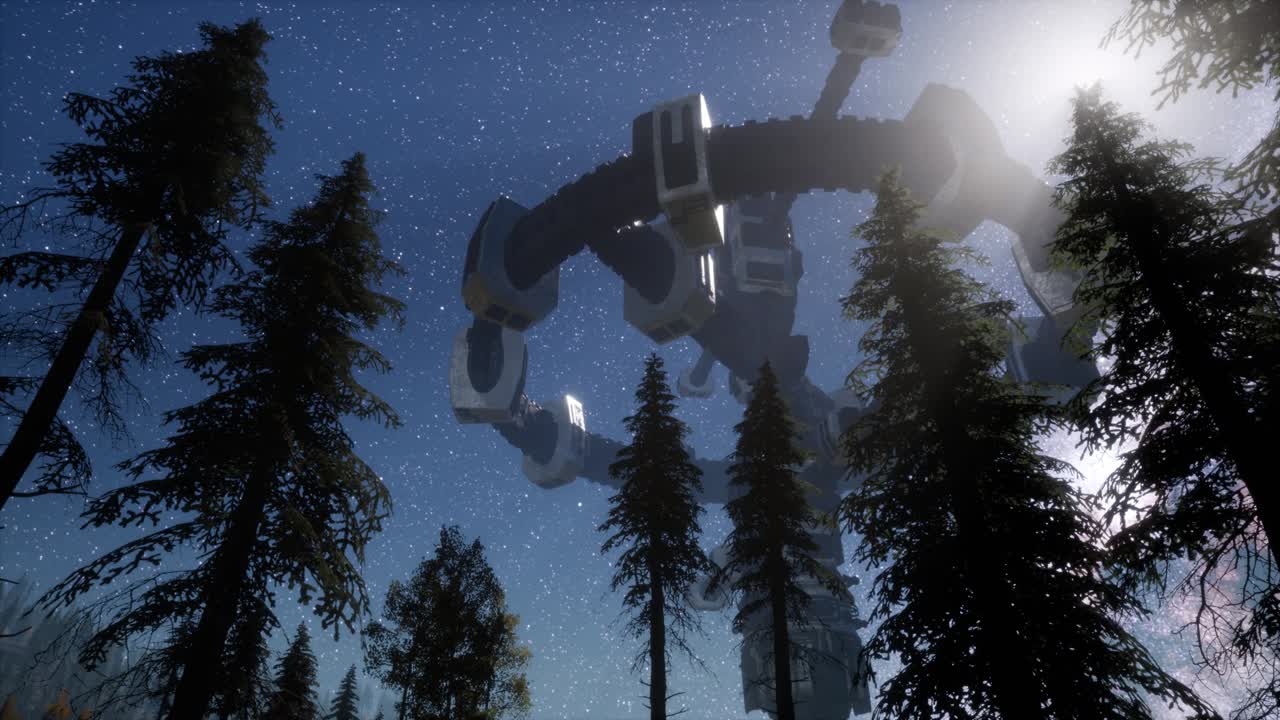 숲 위를 날아다니는 ufo