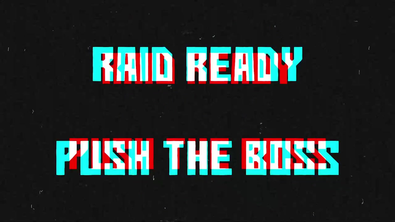 Gaming Raid Ready Text Animation with Vintage Film Grain Effect