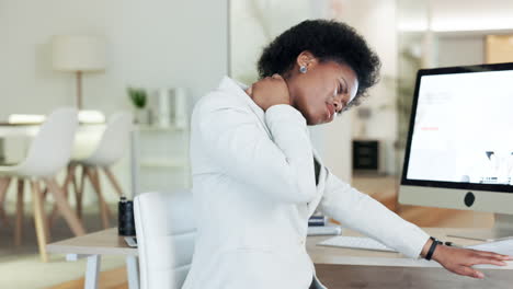 stressed woman suffering from neck pain