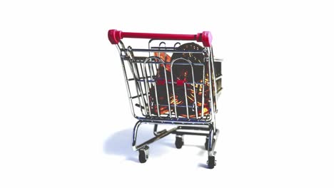 carrito giratorio de supermercado, sitio web de comercio electrónico carrito de compras giratorio