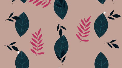 plantas de hojas hermosas animación de patrón de jardín