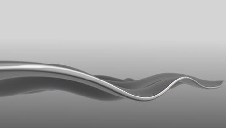 water wave metal line 3d animation, abstract background seamless loop