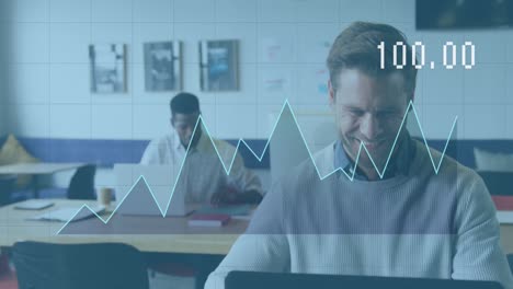 Animación-Del-Procesamiento-De-Datos-Financieros-Sobre-Diversos-Empresarios-Que-Trabajan-En-La-Oficina