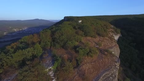 mountainous landscape with cliffside view