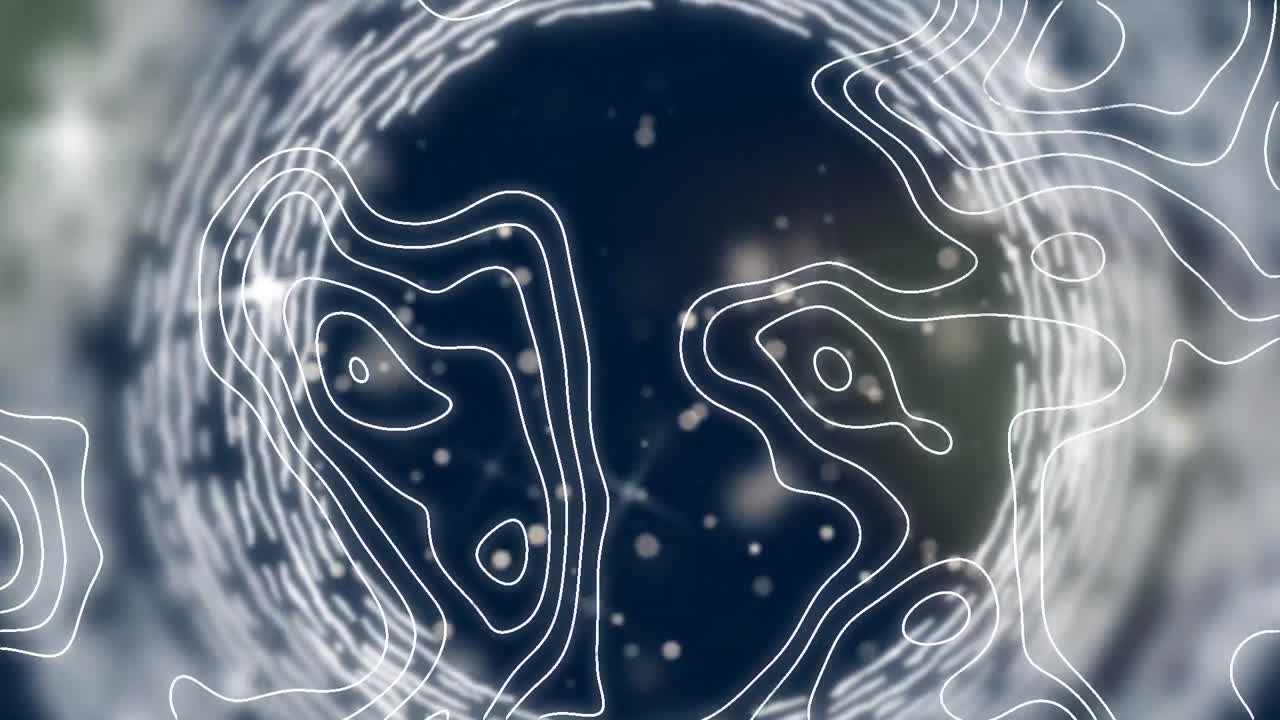 animación de luces brillantes y líneas de corte sobre un fondo oscuro