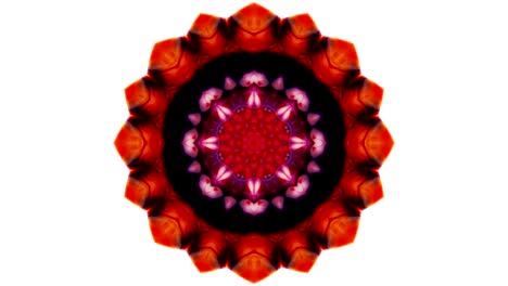 movimiento de caleidoscopio abstracto círculo geométrico y formas de estrellas