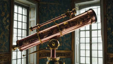 antique telescope in a historic interior