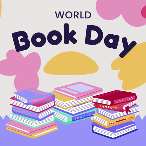 cartel de celebración del día mundial del libro