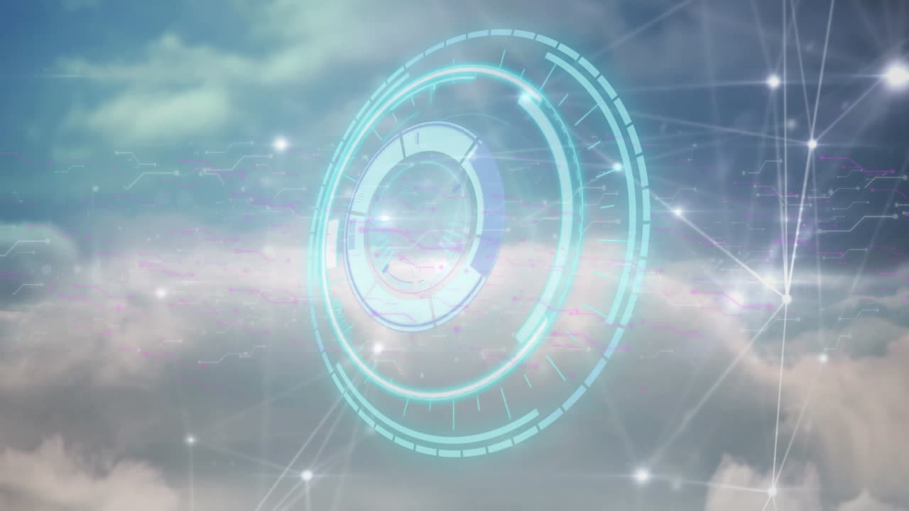 연결 네트워크와 함께 범위 스캐닝의 애니메이션