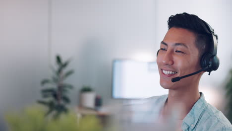 Geschäft,-Asiatischer-Mann-Und-Videoanruf-Für-Online