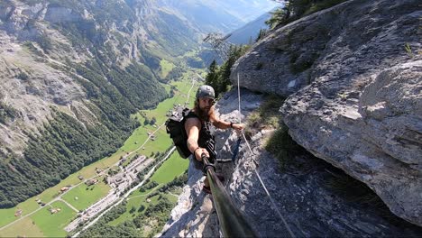 extreme via ferrata adventure in the swiss alps