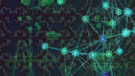 globo di icone digitali e elaborazione di dati medici su sfondo blu